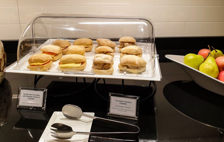 Mini ciabattas at the British Airways Singapore Lounge